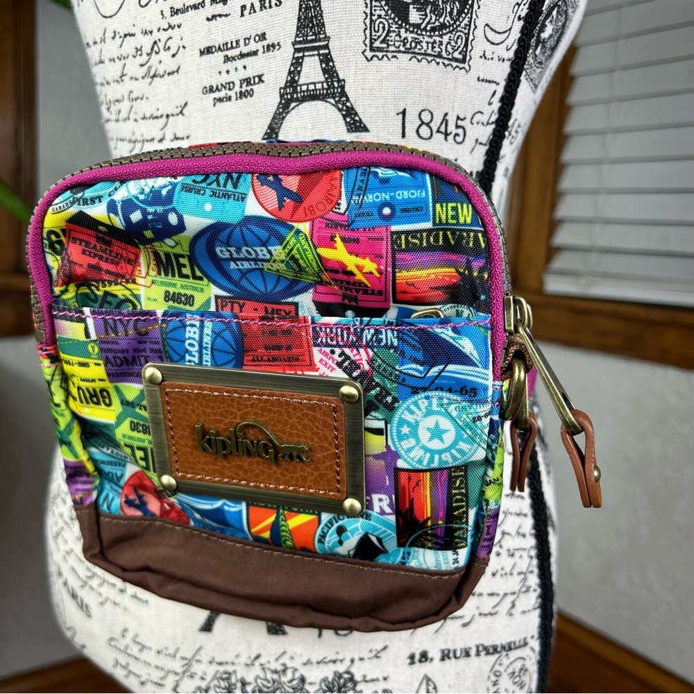 Kipling | Patchwork Travel Stamped Crossbody Conv… - image 7